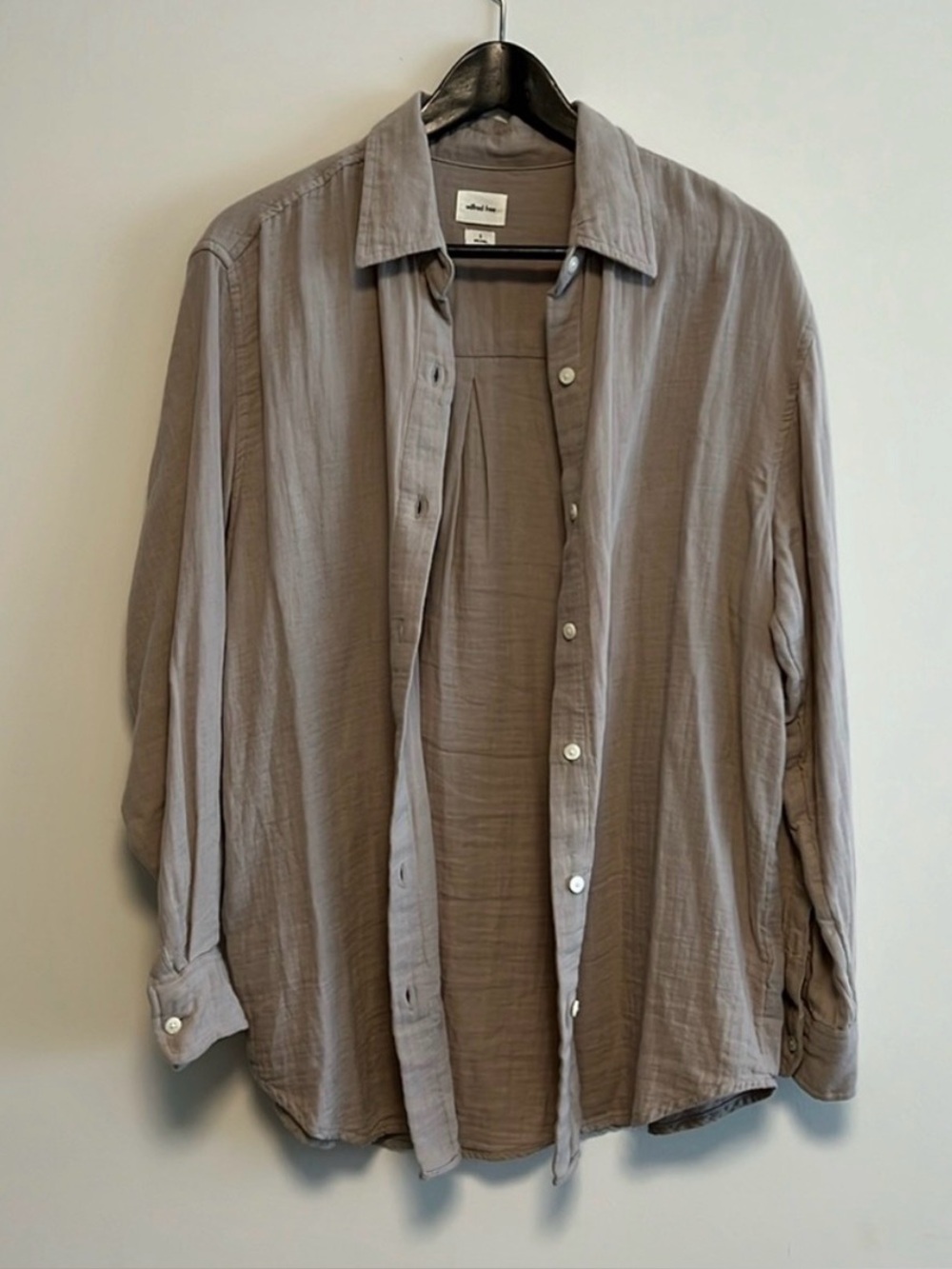 Aritzia Wilfred ashen sail button shirt sz s small preloved